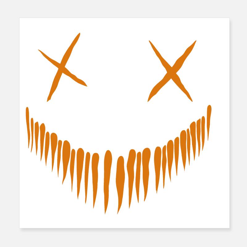 Pumpkin Grimace1 Poster 8" x 8" (20x20 cm)