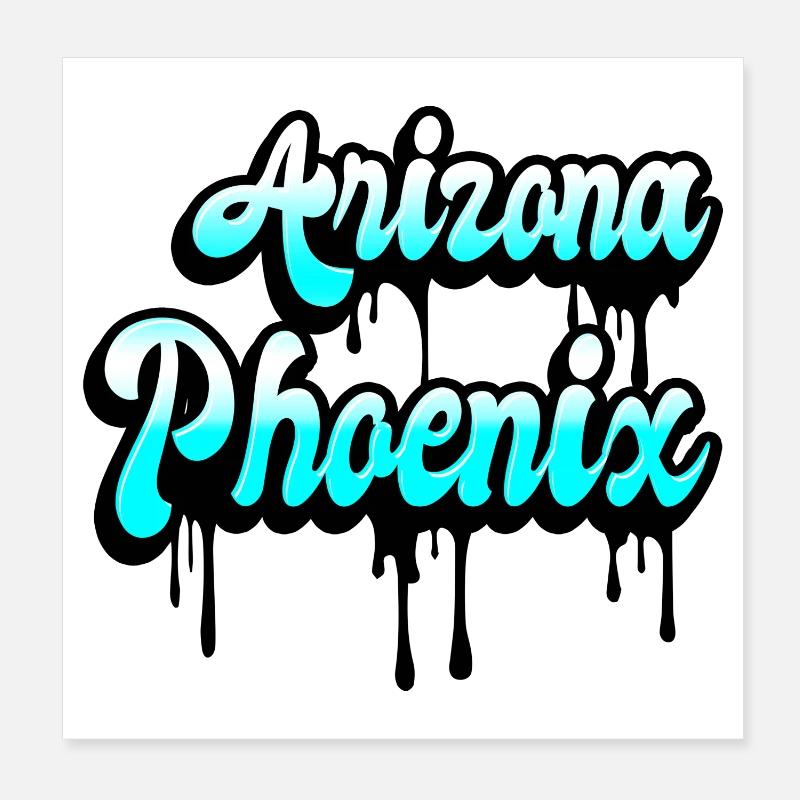 Phoenix Arizona Design Poster 20x20 cm