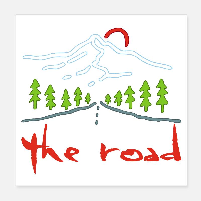 La route Poster 20 x 20 cm