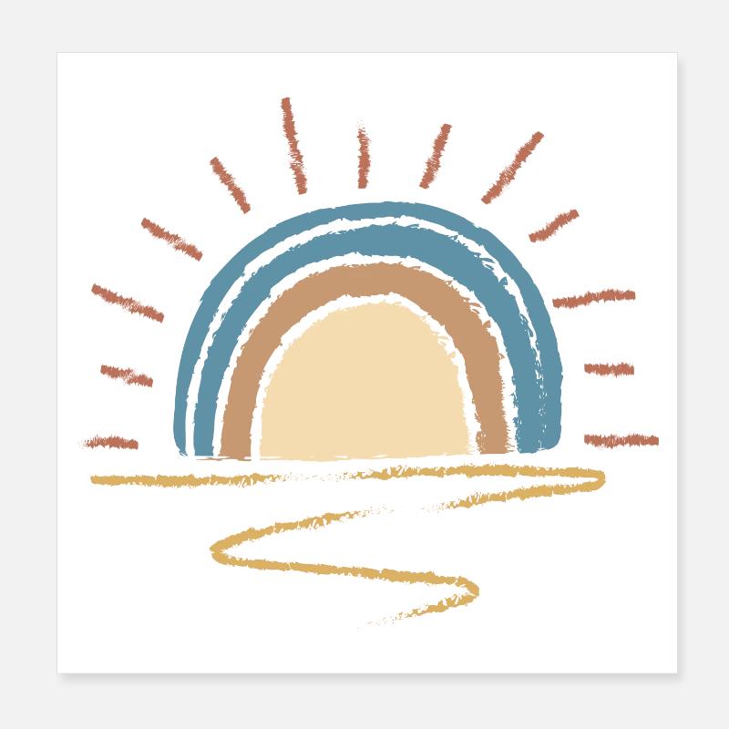 Arc du lever du soleil pastel Poster 20 x 20 cm