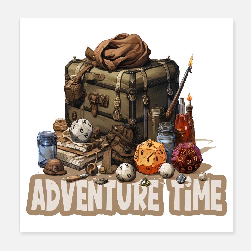 Role-playing, Adventure time, Fantasy gear Poster 8" x 8" (20x20 cm)
