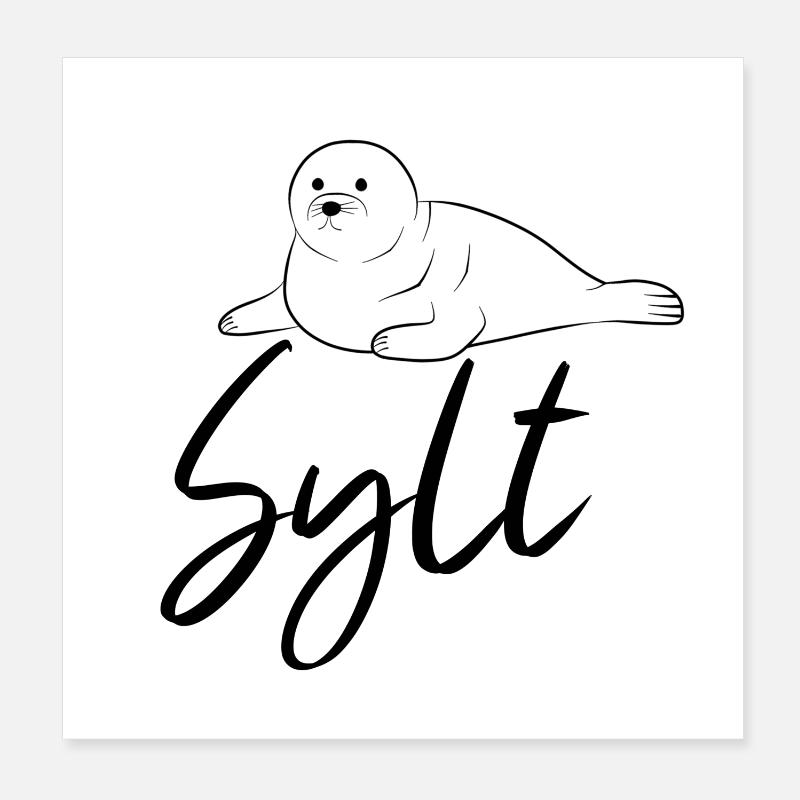 Sceau de Sylt Poster 20 x 20 cm