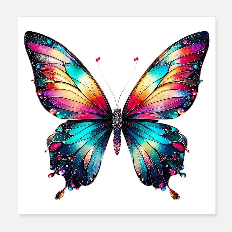 Papillon Poster 20 x 20 cm