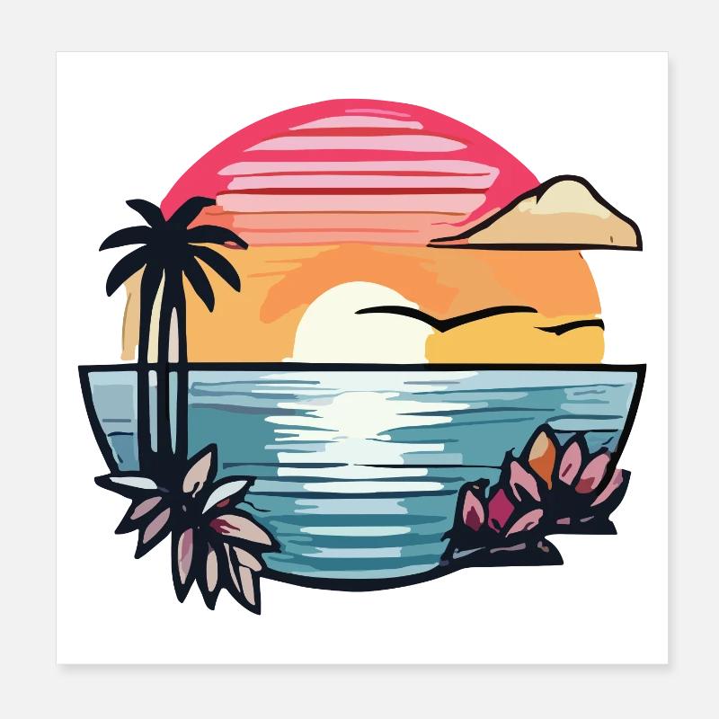 Sommerzeit Poster 20x20 cm