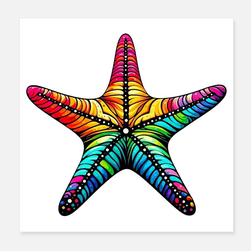 Étoile de mer Poster 20 x 20 cm