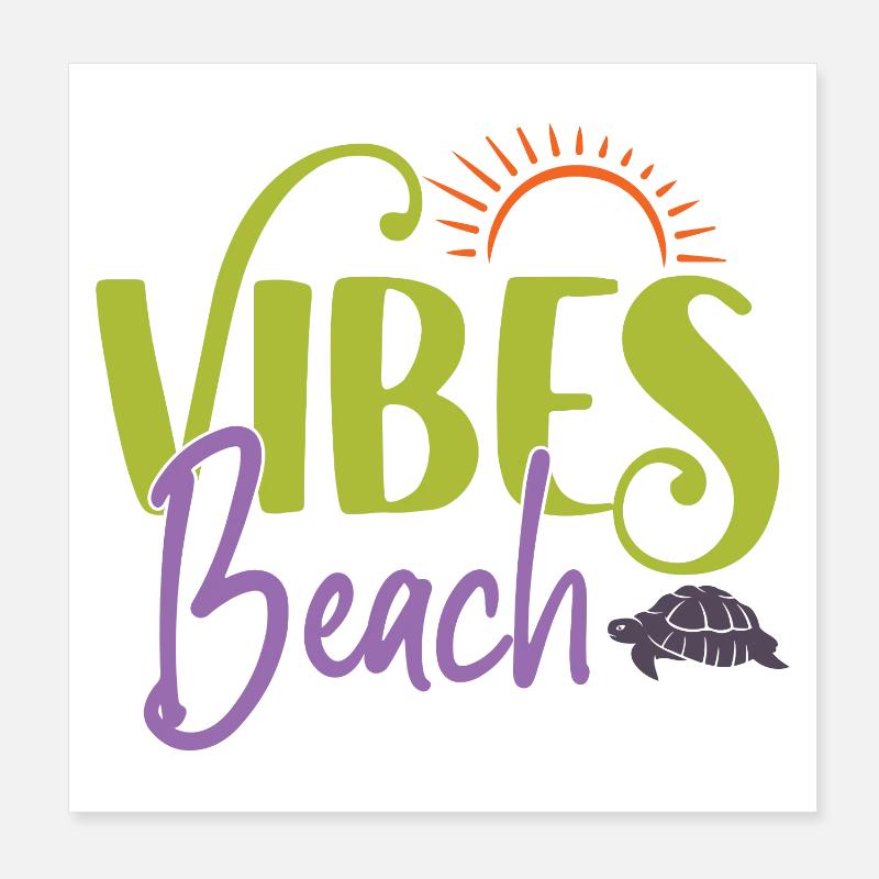 Beach Vibes Poster 8" x 8" (20x20 cm)