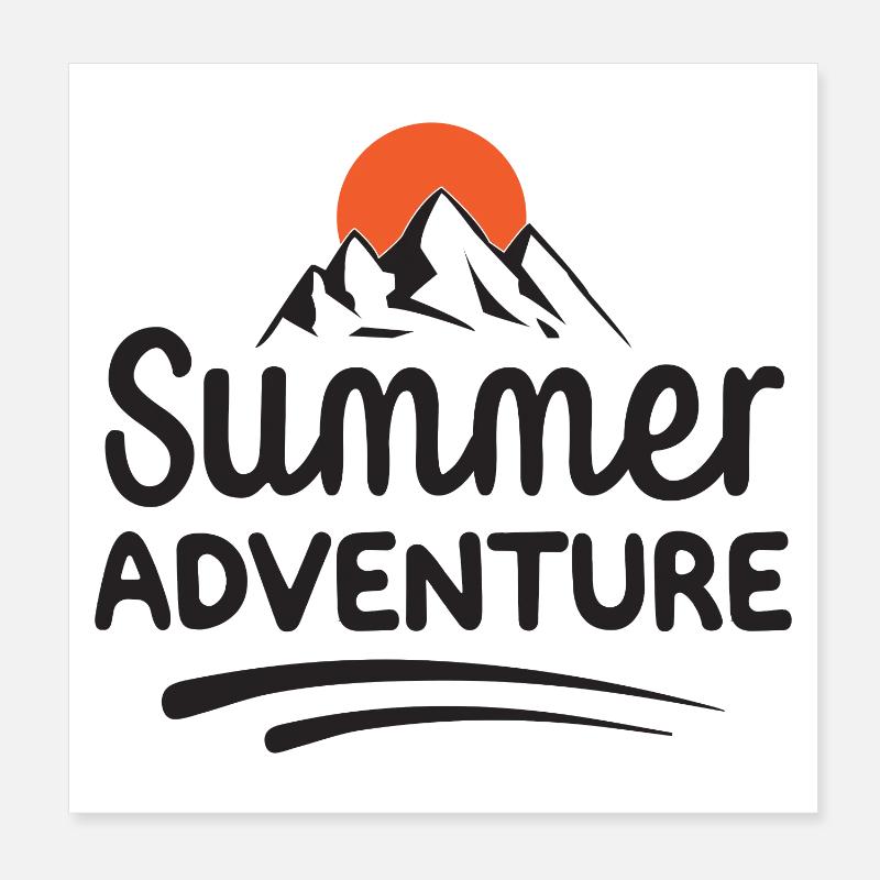 Sommer-Abenteuer Poster 20x20 cm