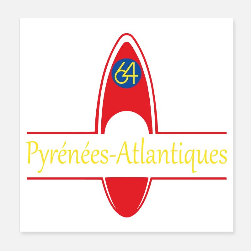 Atlantic Pyrenees Poster 8" x 8" (20x20 cm)
