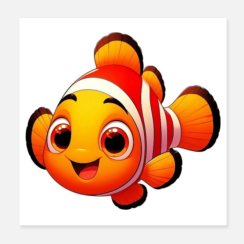 Clownfisch Poster 20x20 cm