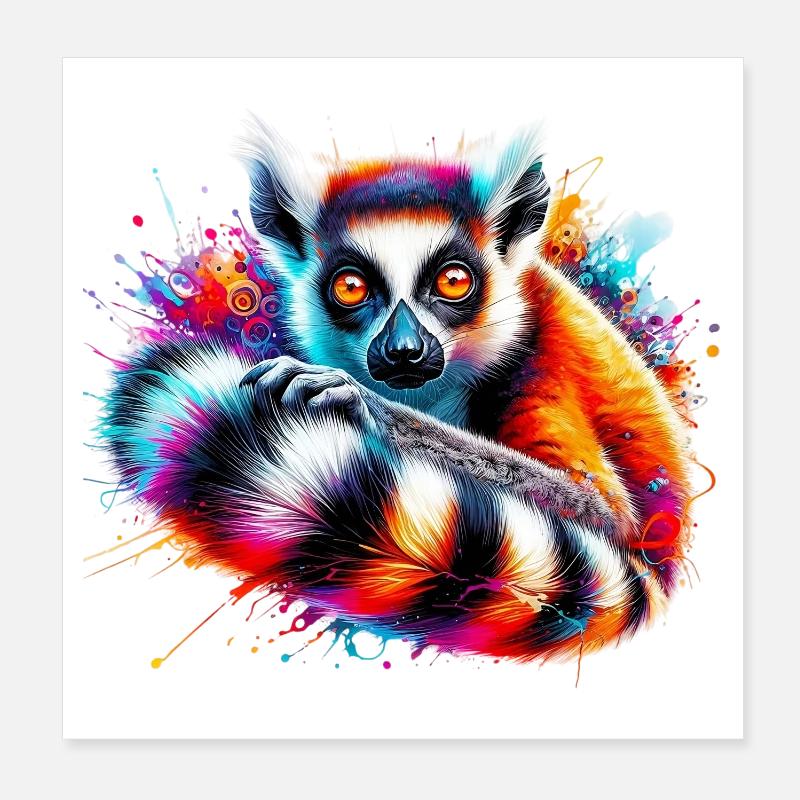 Lemur Poster 20x20 cm
