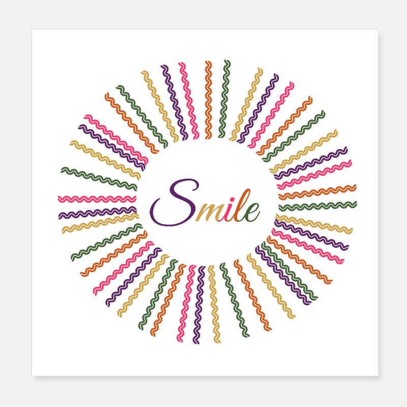 Smile Poster 8" x 8" (20x20 cm)