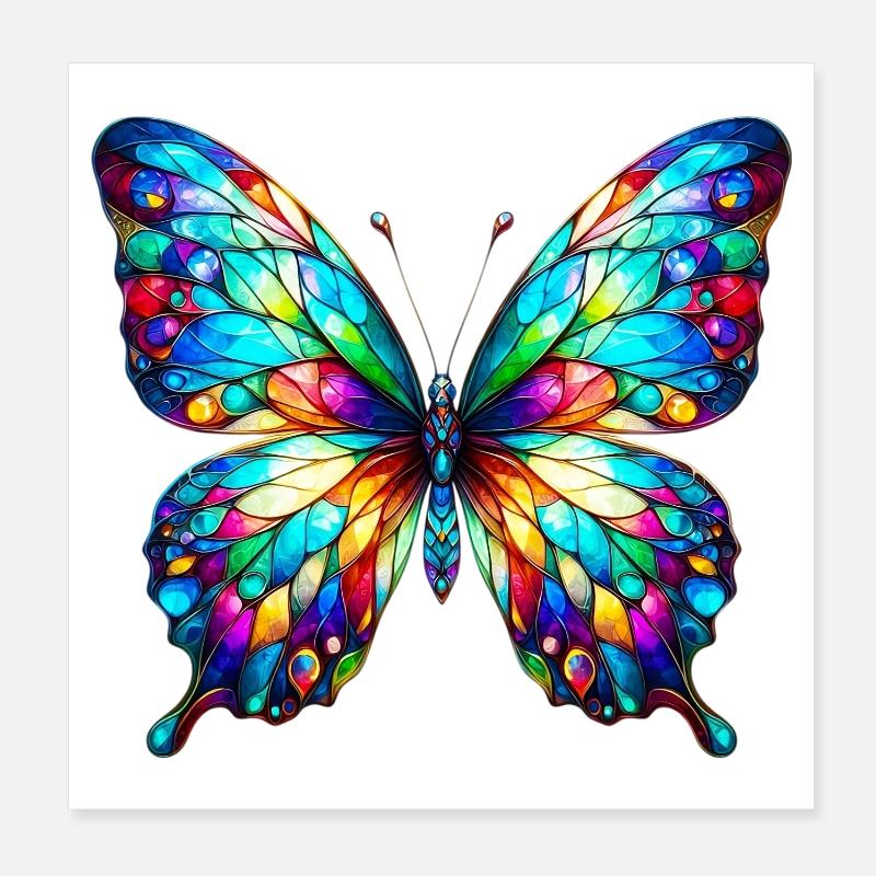 Butterfly Poster 8" x 8" (20x20 cm)