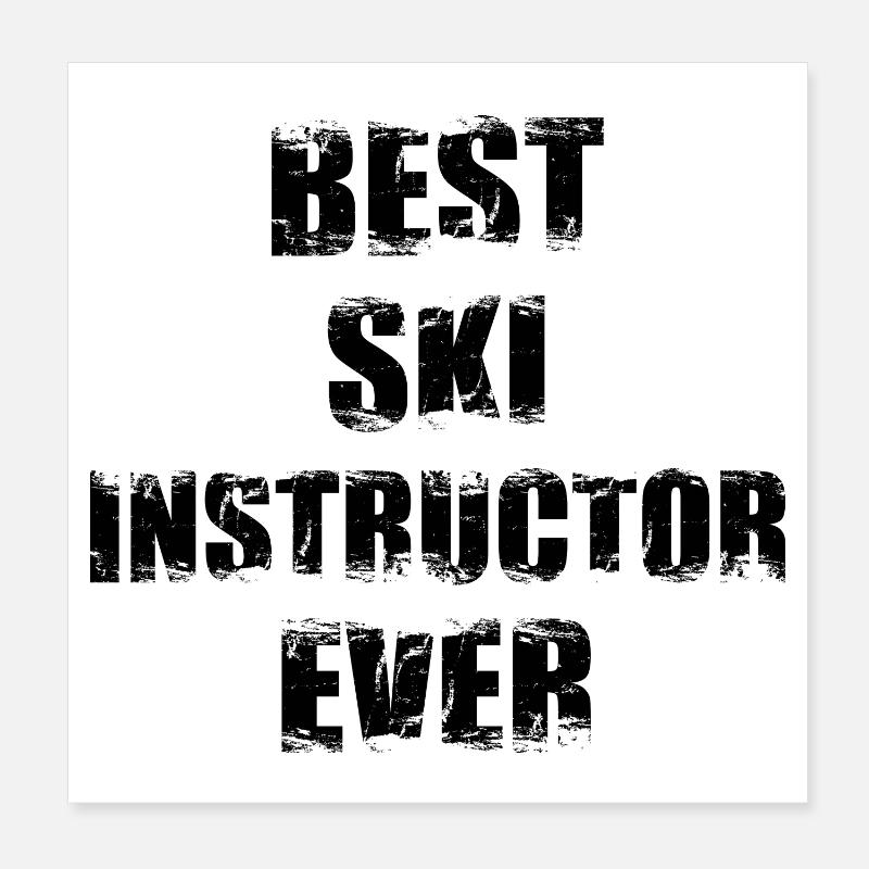 Bester Skilehrer aller Zeiten Poster 20x20 cm