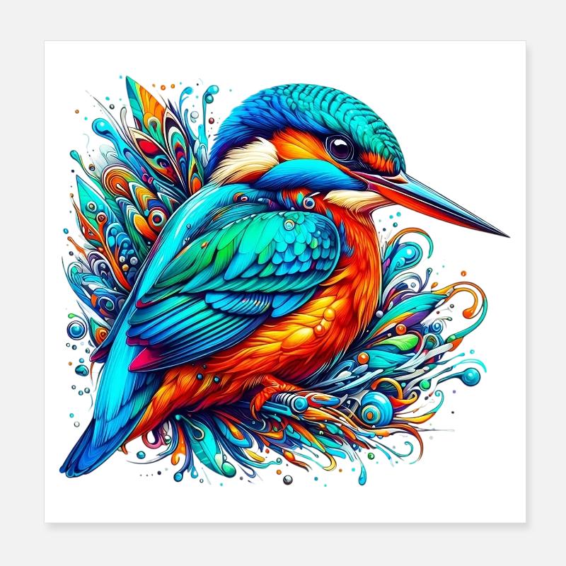 Martin-pêcheur Poster 20 x 20 cm
