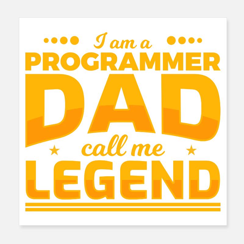 Programmierer Vater Poster 20x20 cm