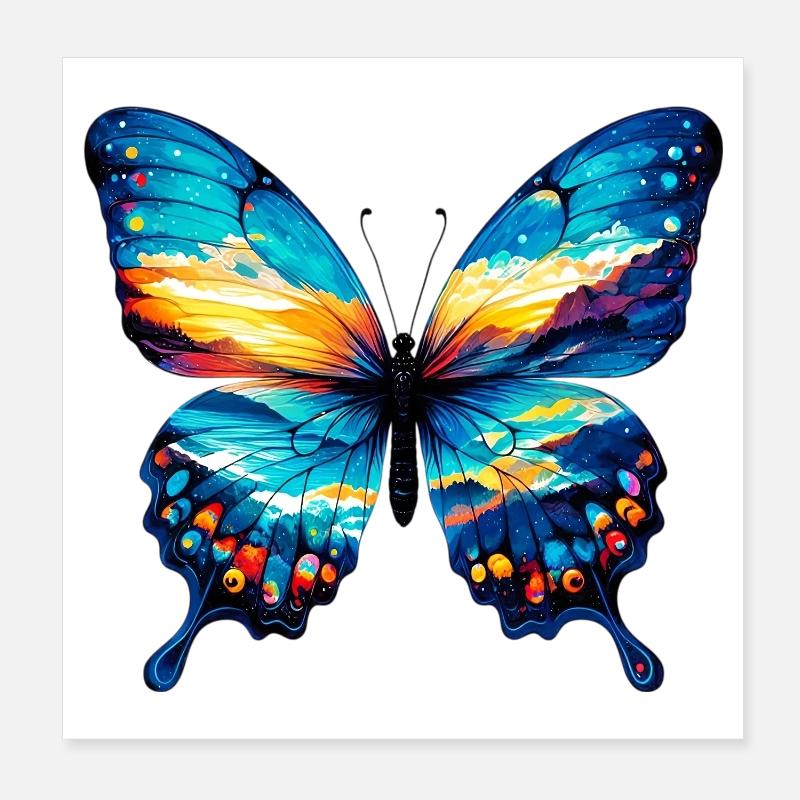 Schmetterling Poster 20x20 cm