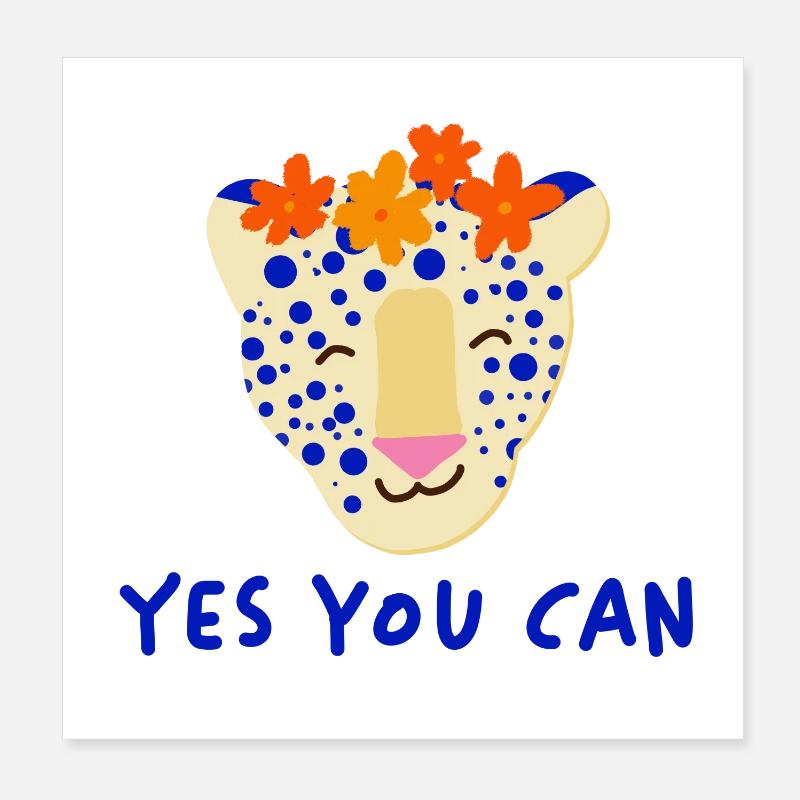 You can Leopard Poster 8" x 8" (20x20 cm)