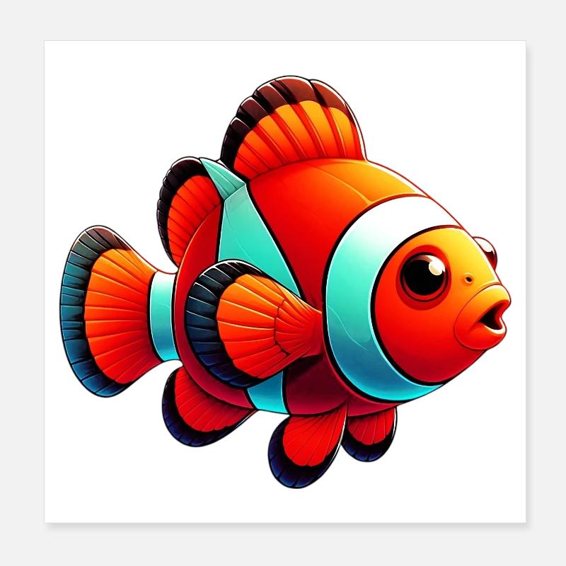 Clownfisch Poster 20x20 cm
