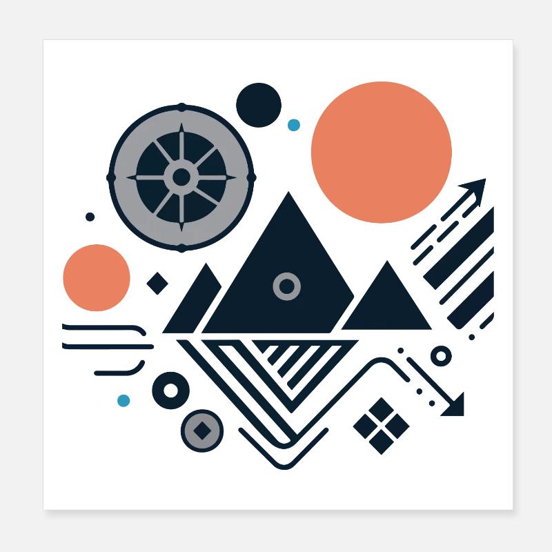 Mountains Poster 8" x 8" (20x20 cm)
