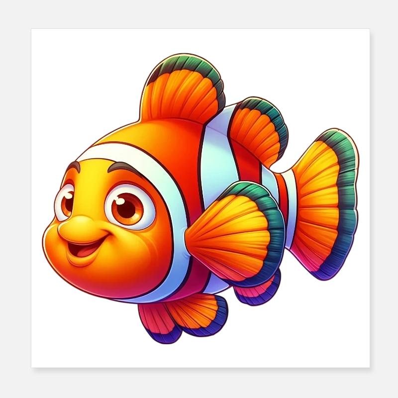 Clownfisch Poster 20x20 cm