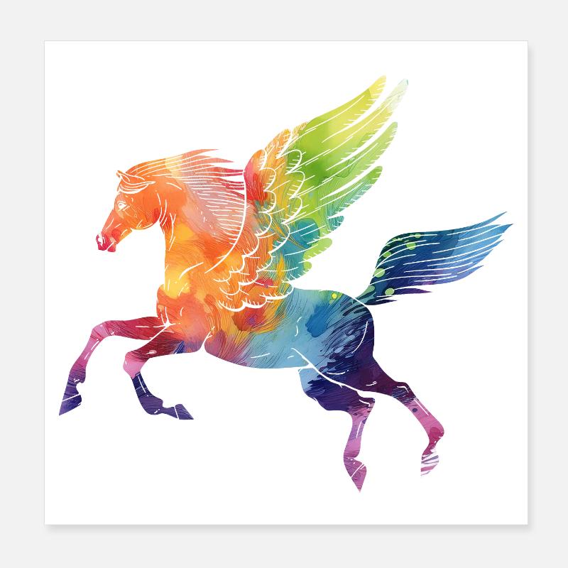 Pégase Poster 20 x 20 cm