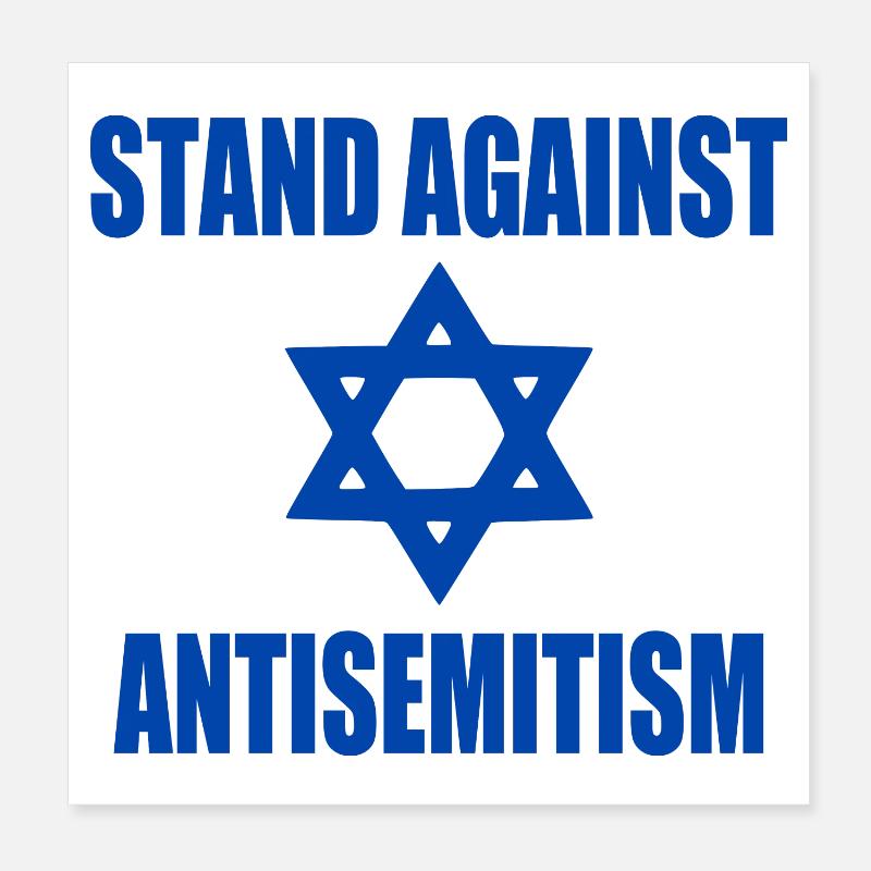 stand against antisemitism Poster 20x20 cm
