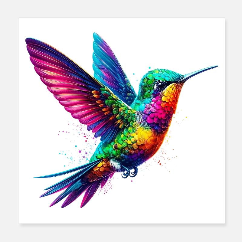 Colibri Poster 20 x 20 cm