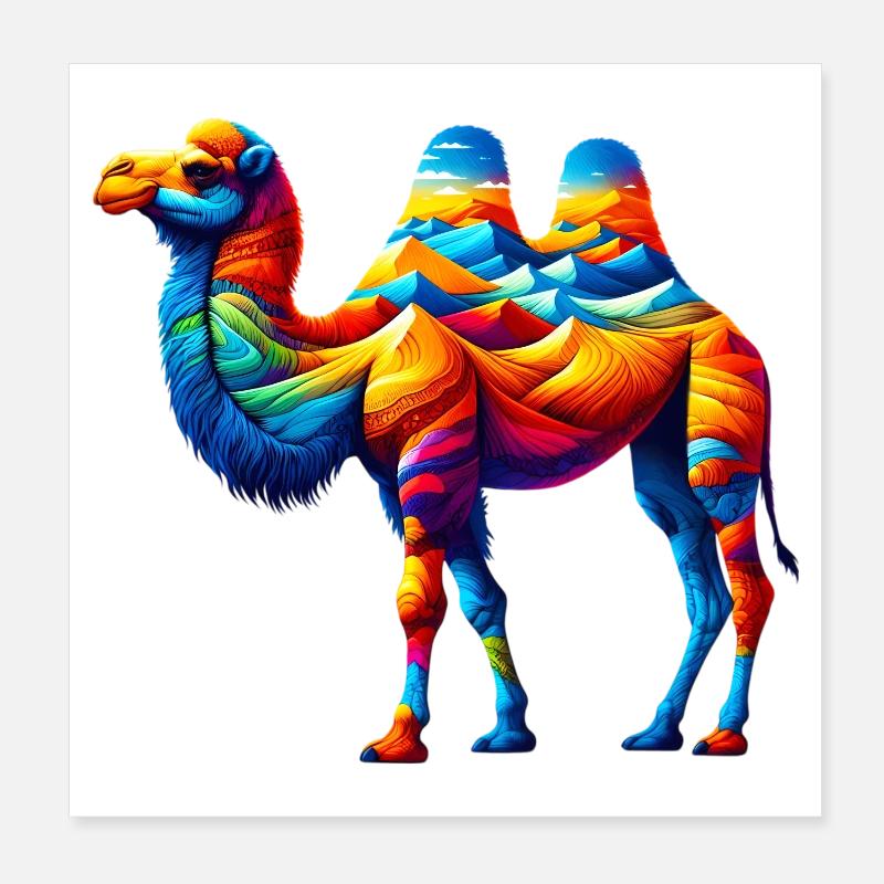 Kamel Poster 20x20 cm