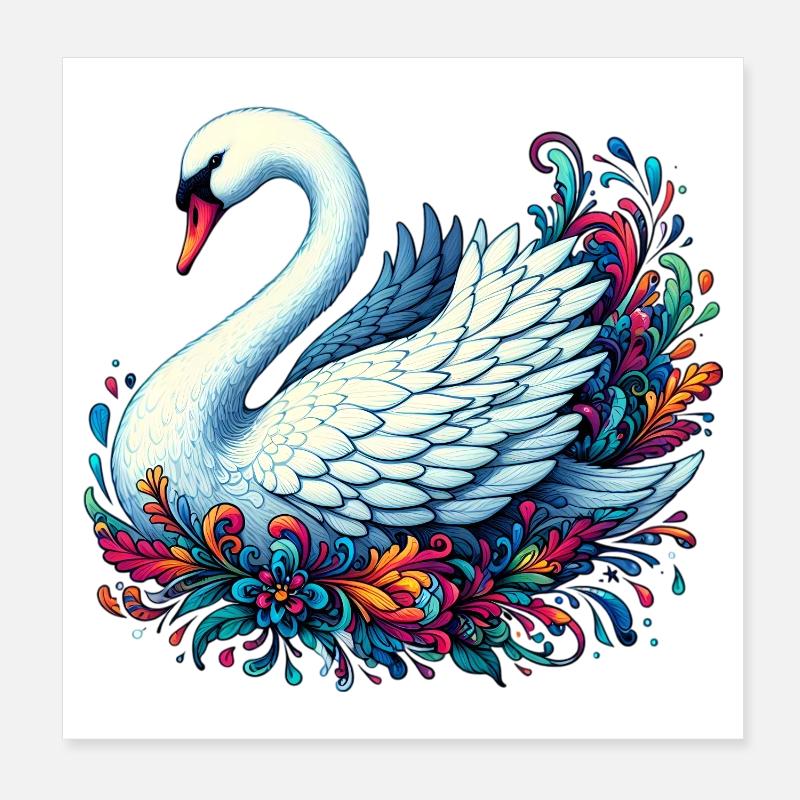 Cygne Poster 20 x 20 cm