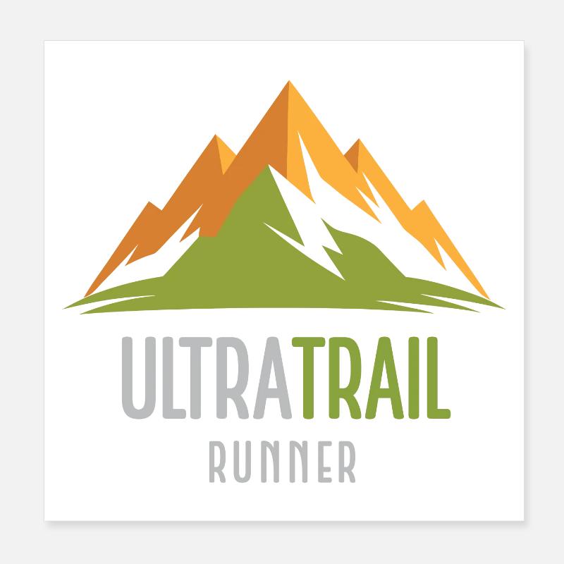 UltraTrail Läufer Poster 20x20 cm