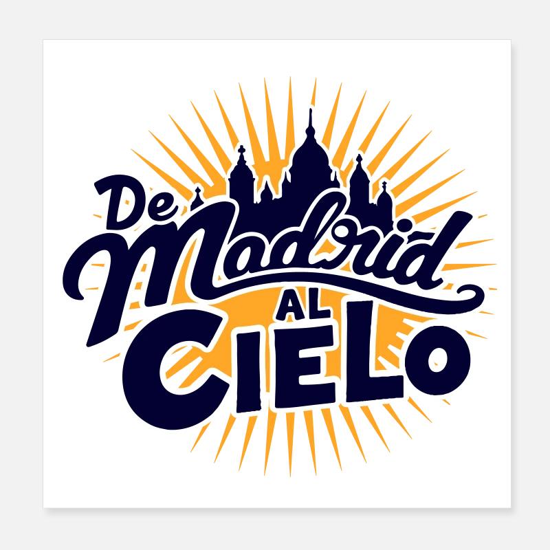 Madrid au ciel Poster 20 x 20 cm