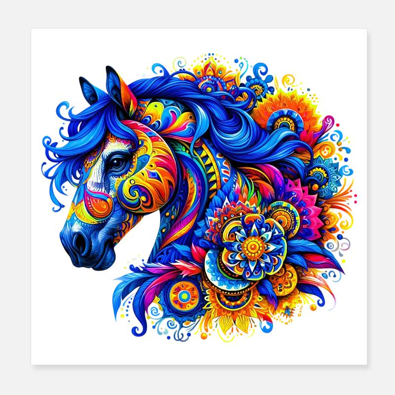 Pferd Poster 20x20 cm