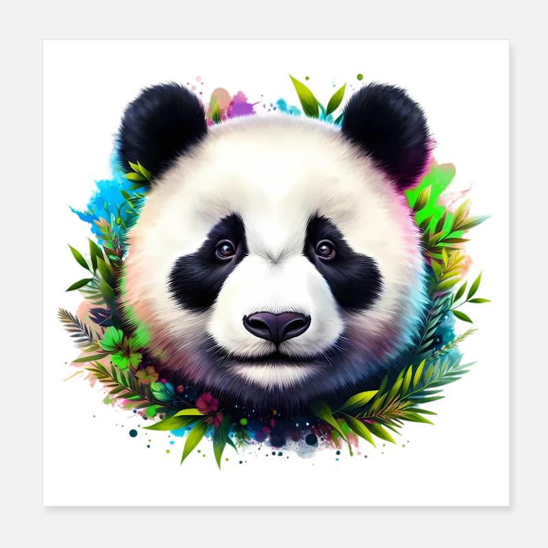 Panda Poster 20 x 20 cm