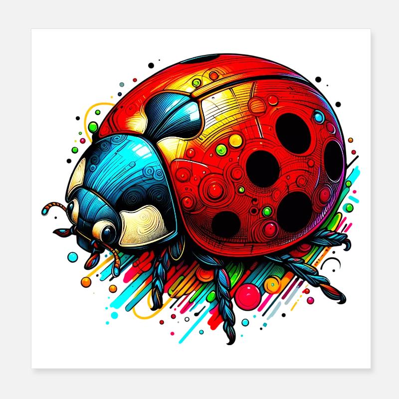 Coccinelle Poster 20 x 20 cm