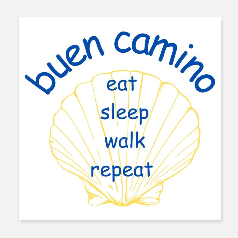 Eat Sleep walk repeat Poster 20x20 cm