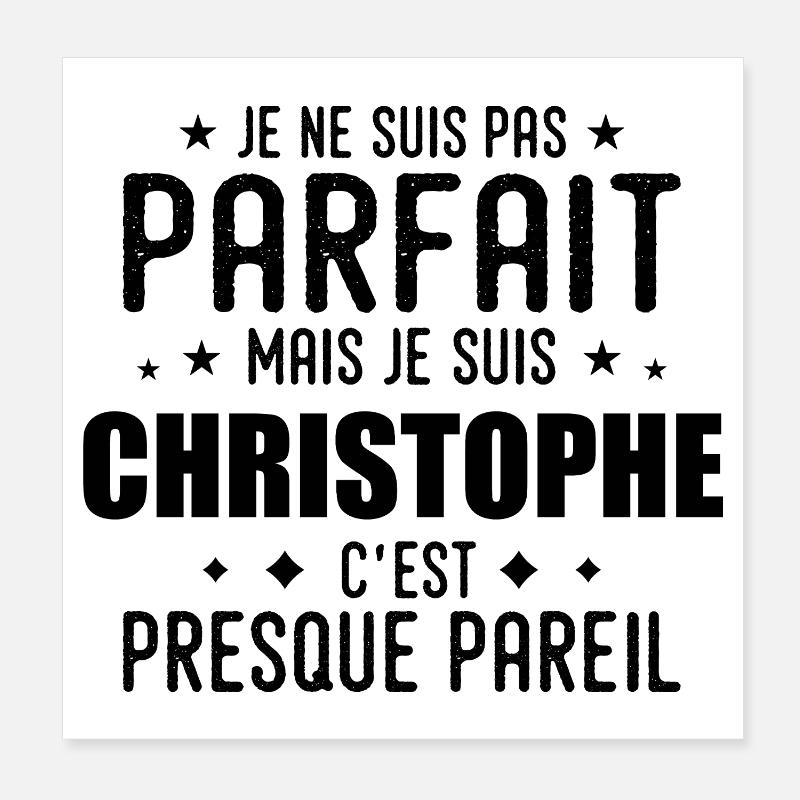 Christophe: authentic, imperfect, top, proud Poster 8" x 8" (20x20 cm)