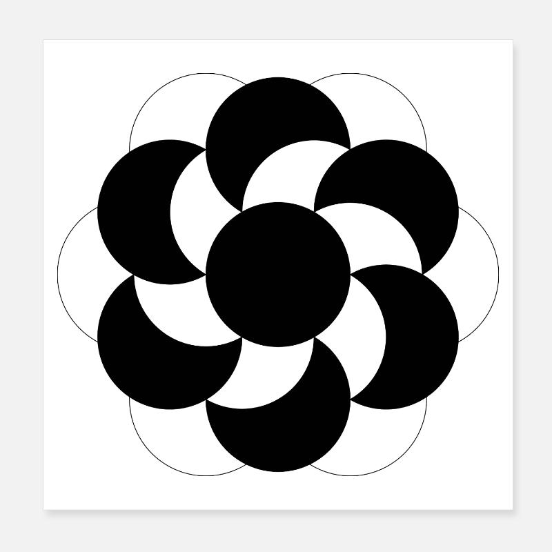 Celestial Flower Crop Circle Poster 8" x 8" (20x20 cm)