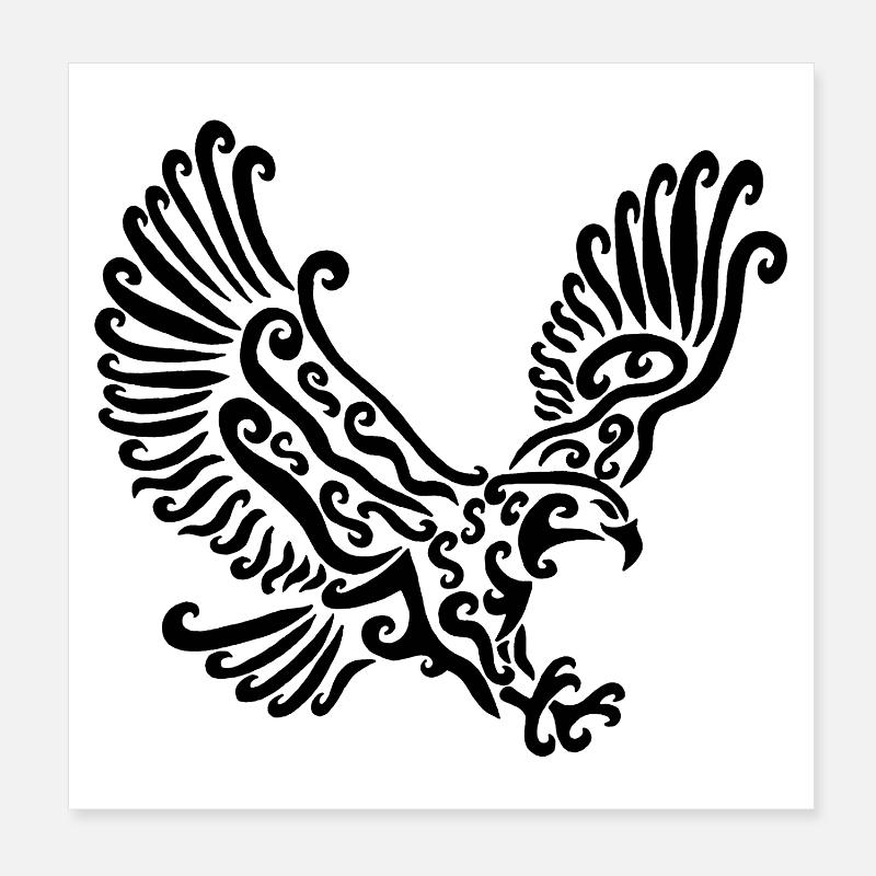 Aigle noir Poster 20 x 20 cm
