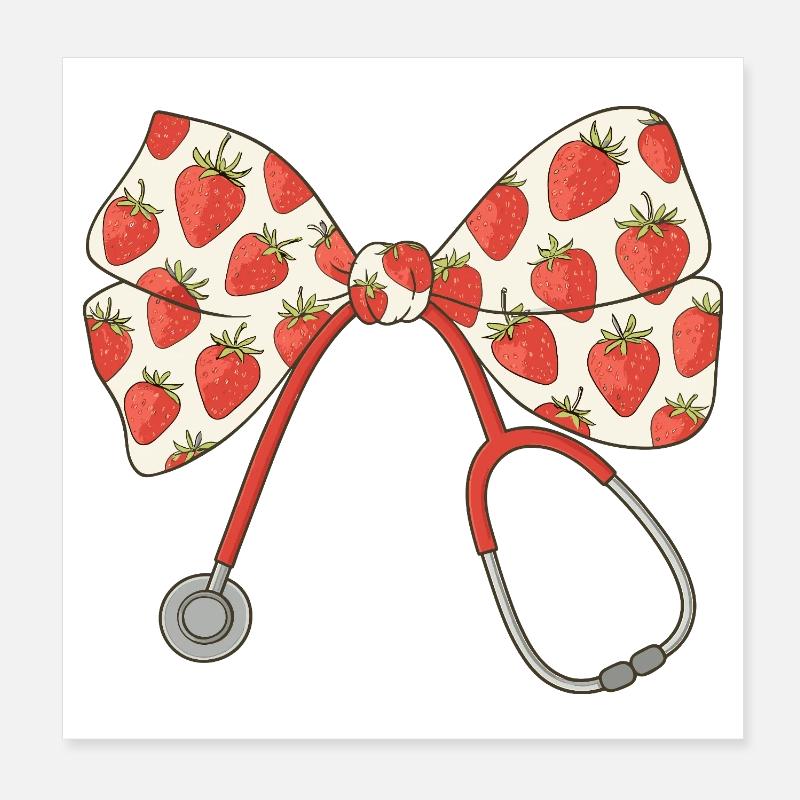 Nurse, Stethoscope, Loop Poster 8" x 8" (20x20 cm)