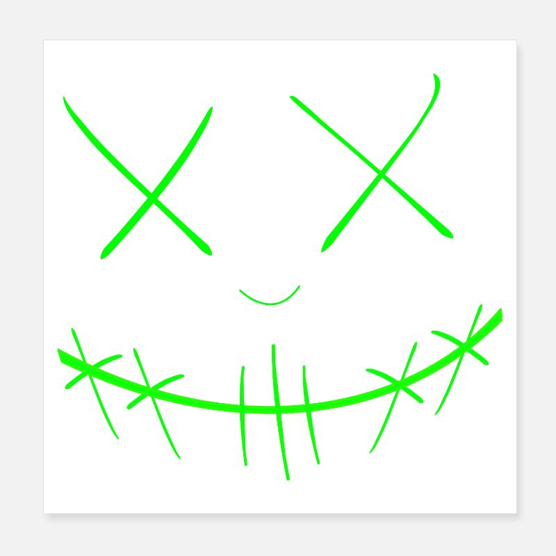 Gesicht Poster 20x20 cm