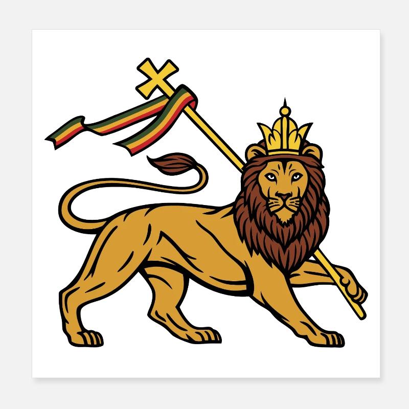 Lion de Juda Poster 20 x 20 cm