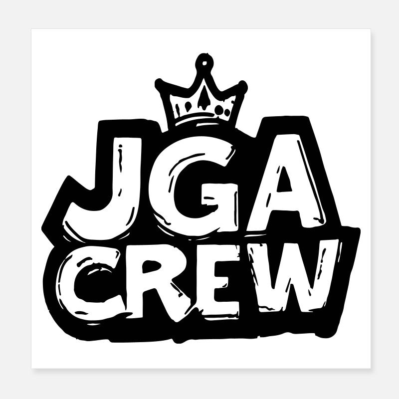 Bachelor Crew Enterrement de vie de garçon Poster 20 x 20 cm