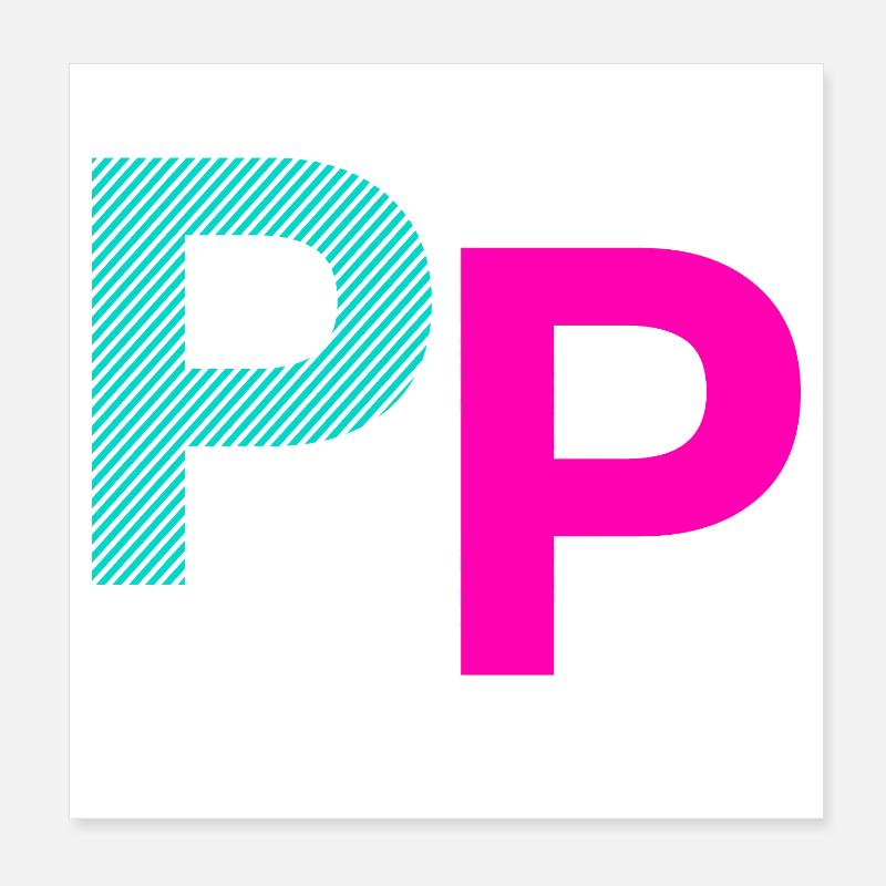 P Buchstabe Poster 20x20 cm