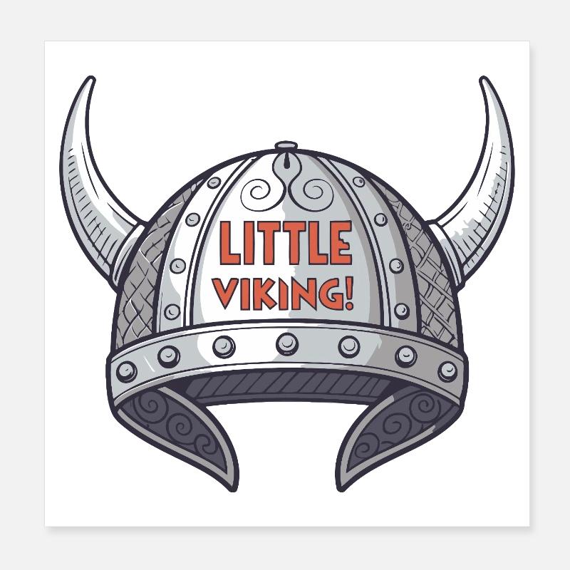 Kleiner Wikingerhelm Poster 20x20 cm