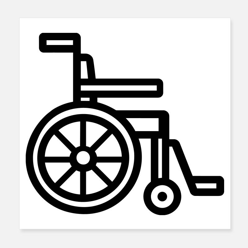 fauteuil roulant Poster 20 x 20 cm