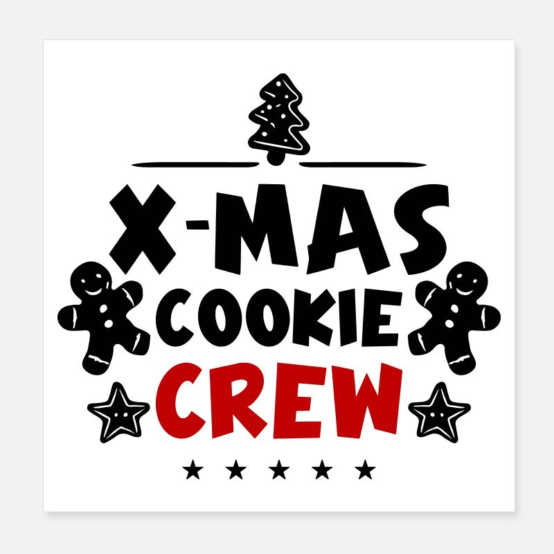 Équipe de cuisson des biscuits de Noël Poster 20 x 20 cm