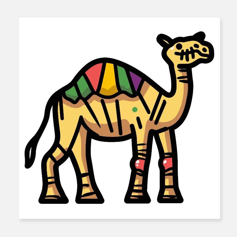 Kamel Halloween Zombie Poster 20x20 cm