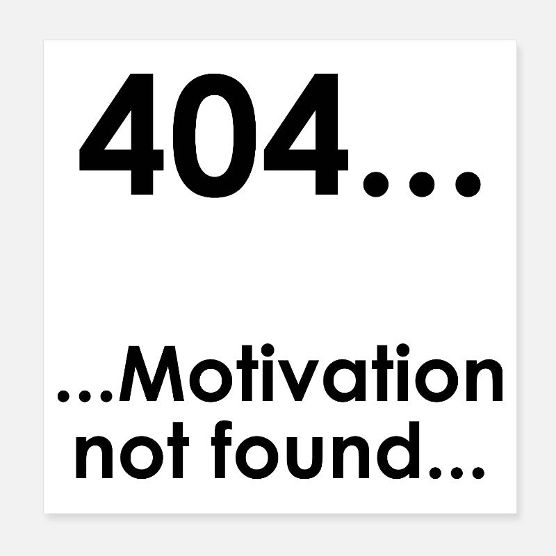 Unispruch "Error404" Student Geschenk, Studenten Poster 20x20 cm
