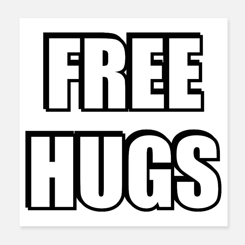 Épinglés gratuits Typographie audacieuse Poster 20 x 20 cm