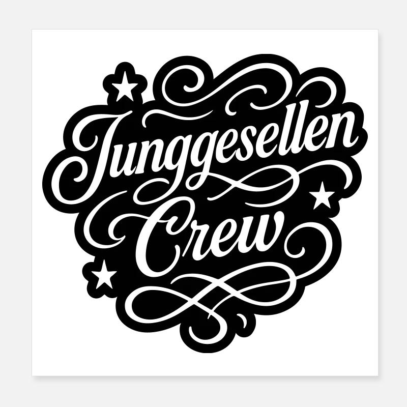 Bachelor Crew Poster 8" x 8" (20x20 cm)